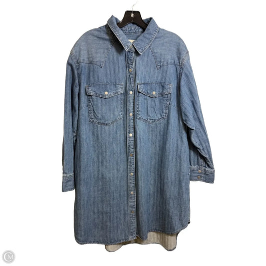 Dress Casual Short By Universal Thread In Blue Denim, Size: L