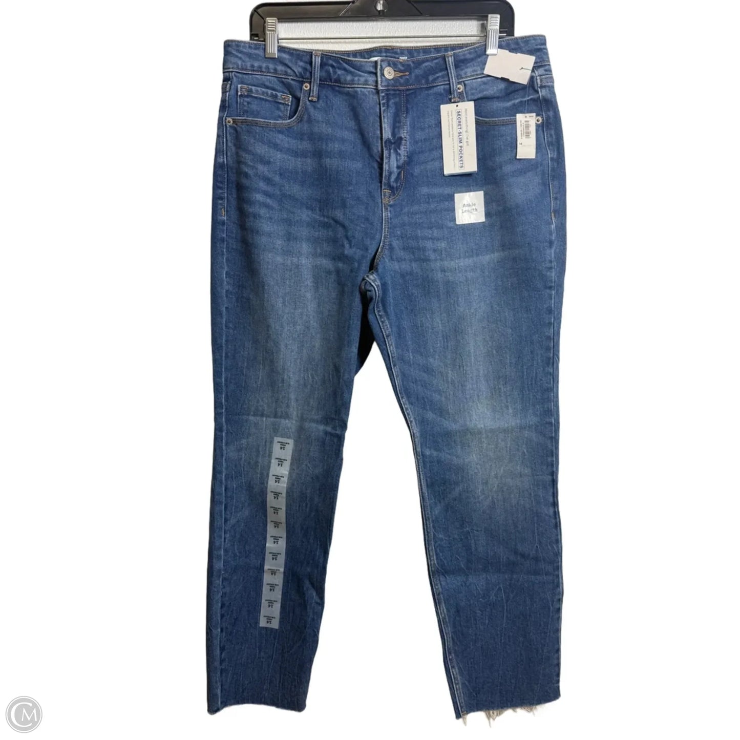 Jeans Straight By Old Navy In Blue Denim, Size: 14