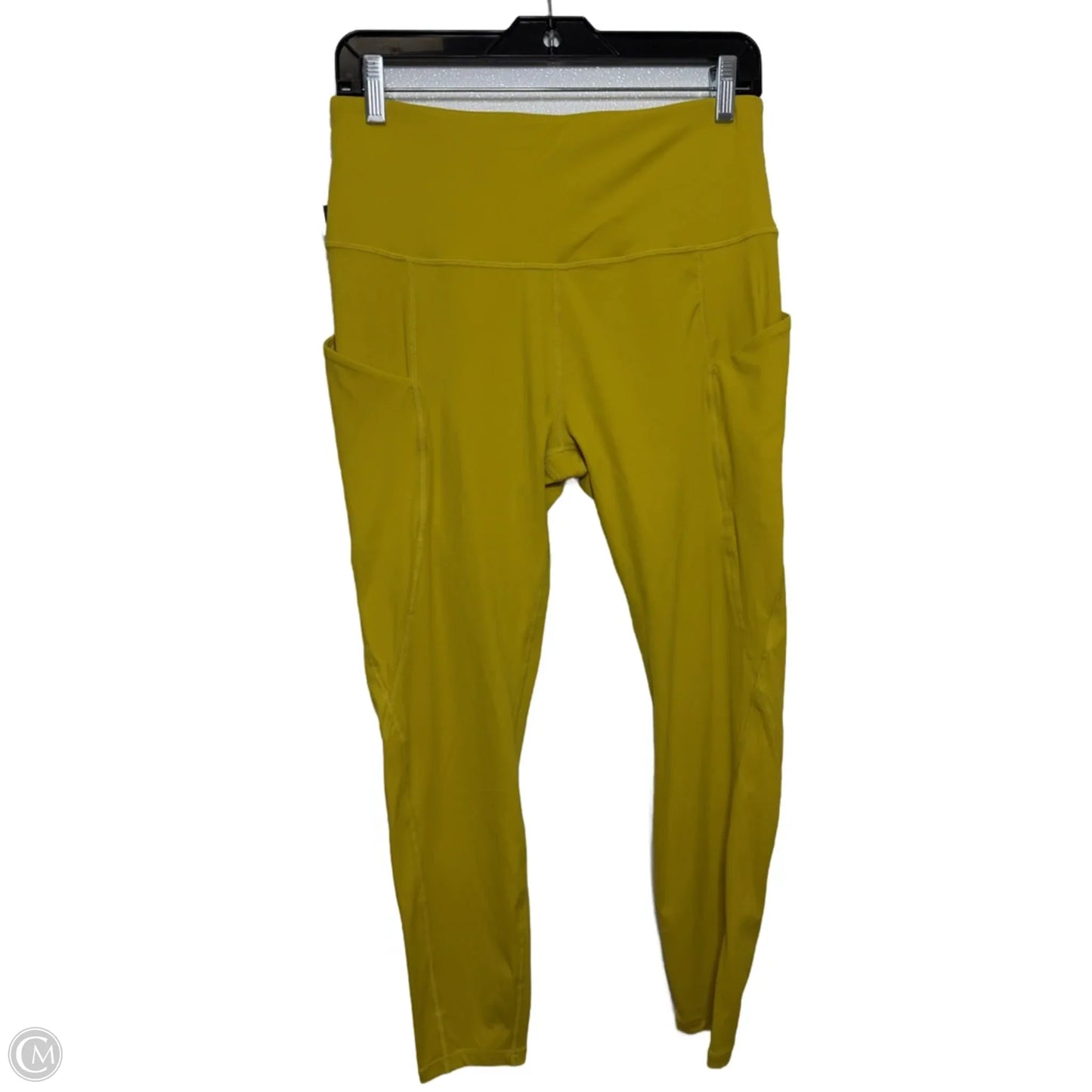 Athletic Leggings By Cme In Chartreuse, Size: L