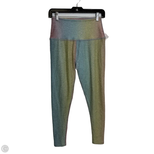 Athletic Leggings By Beyond Yoga In Rainbow Print, Size: L