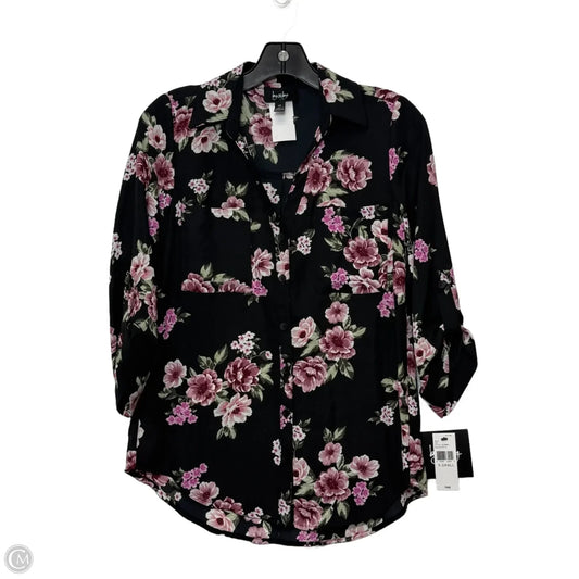 Top 3/4 Sleeve By By & By In Floral Print, Size: Xs