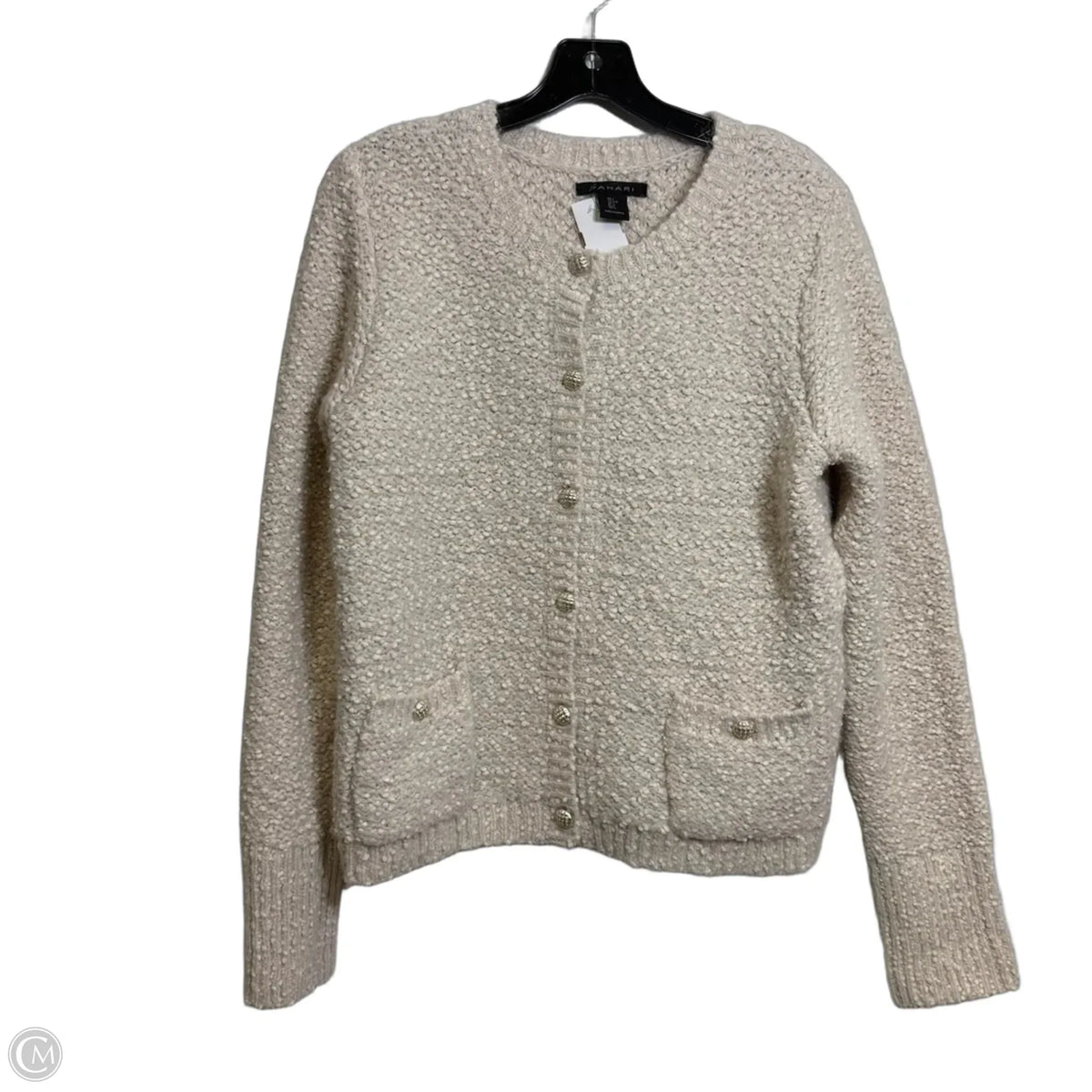 Cardigan By Tahari In Beige, Size: L