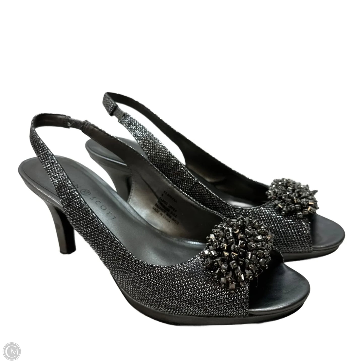 Shoes Heels Block By Karen Scott In Silver, Size: 8