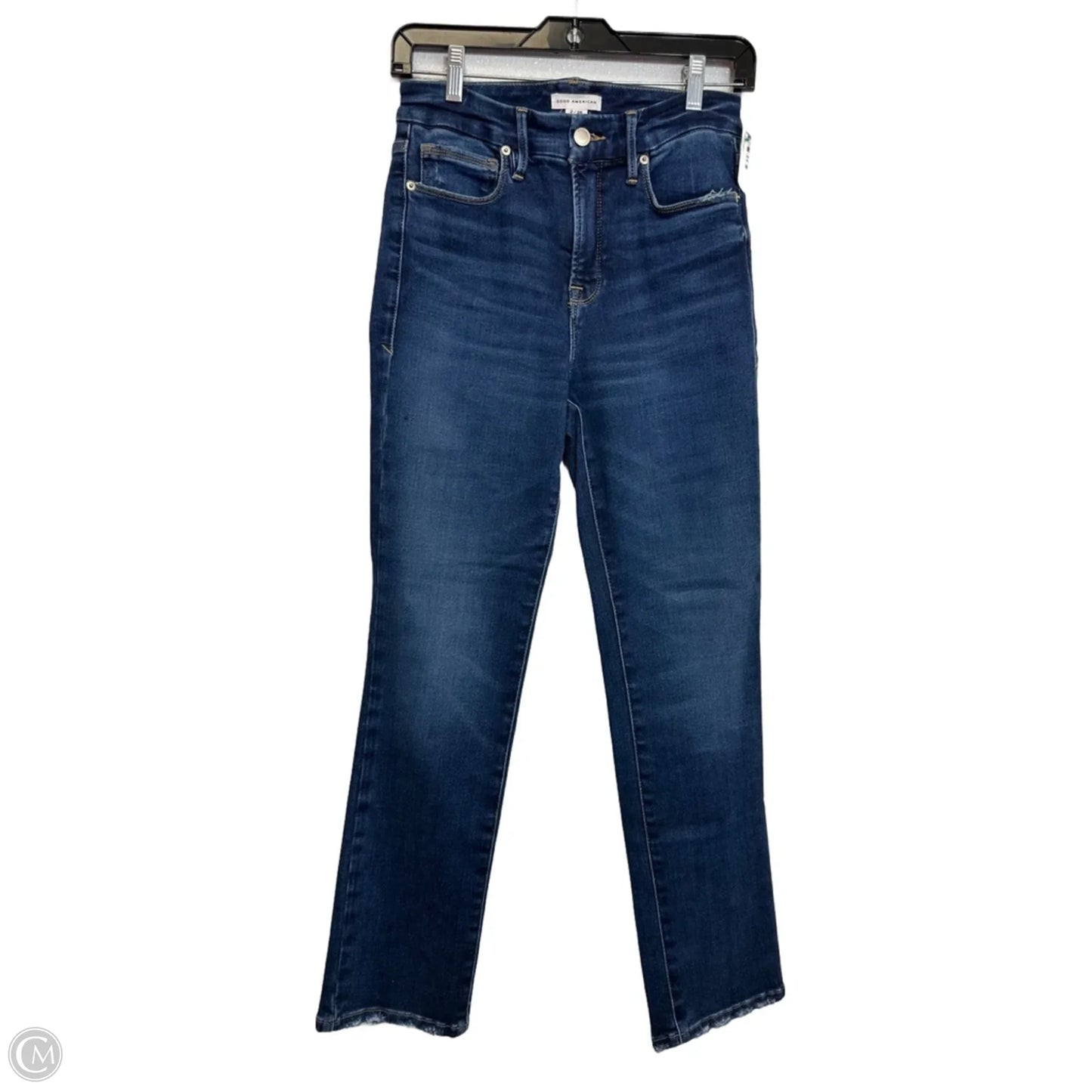 Jeans Straight By Good American In Blue Denim, Size: 2