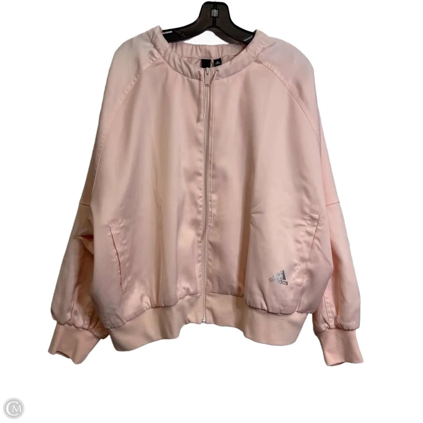Athletic Jacket By Adidas In Peach, Size: 2x