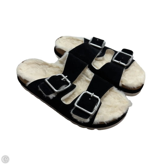 Sandals Flats By J Slides In Black, Size: 10
