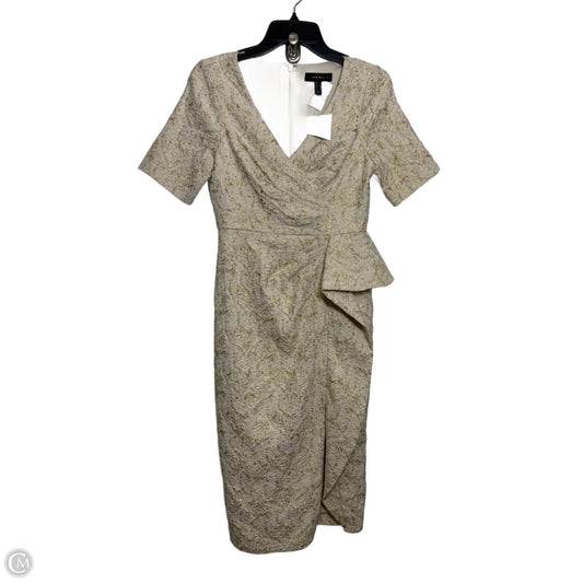 Dress Party Midi By Clothes Mentor In Gold, Size: 4