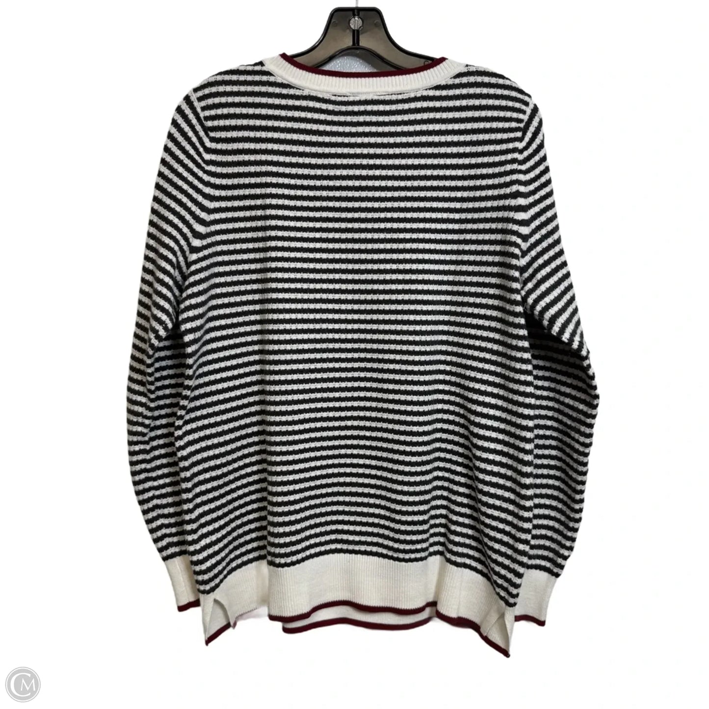 Top Long Sleeve By Loft In Striped Pattern, Size: L
