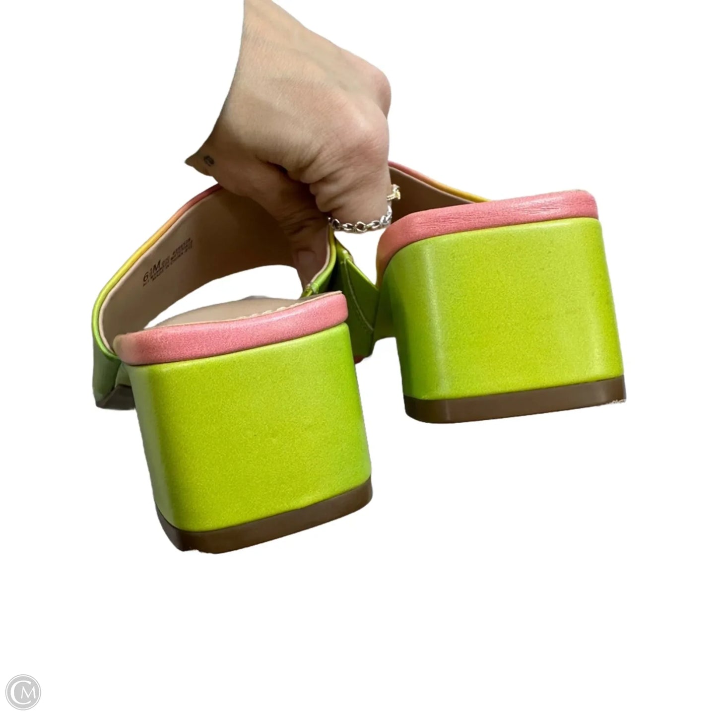 Sandals Heels Block By Impo In Rainbow Print, Size: 6.5