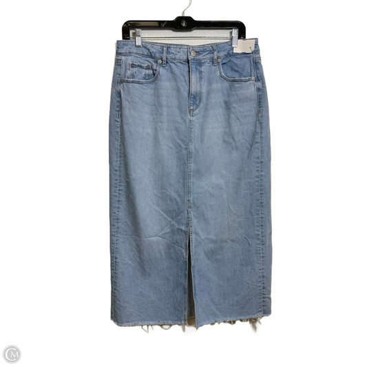 Skirt Midi By Loft In Blue Denim, Size: 8