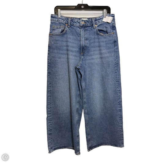 Jeans Wide Leg By H&m In Blue Denim, Size: 10
