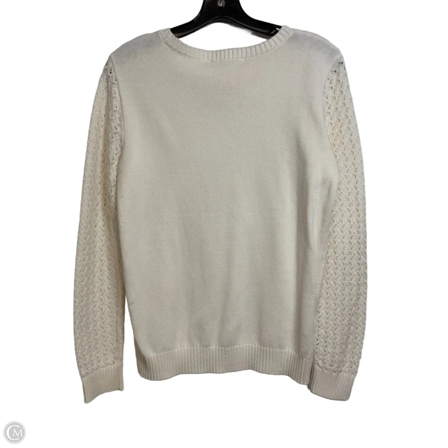 Sweater By Loft In Ivory, Size: M