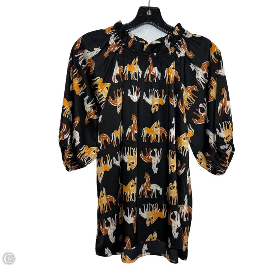 Top Short Sleeve By Thml In Animal Print, Size: M