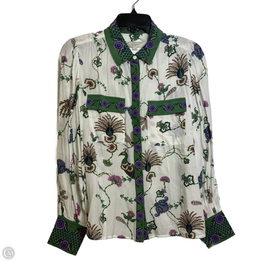 Top Long Sleeve By Loft In Multi-colored, Size: S
