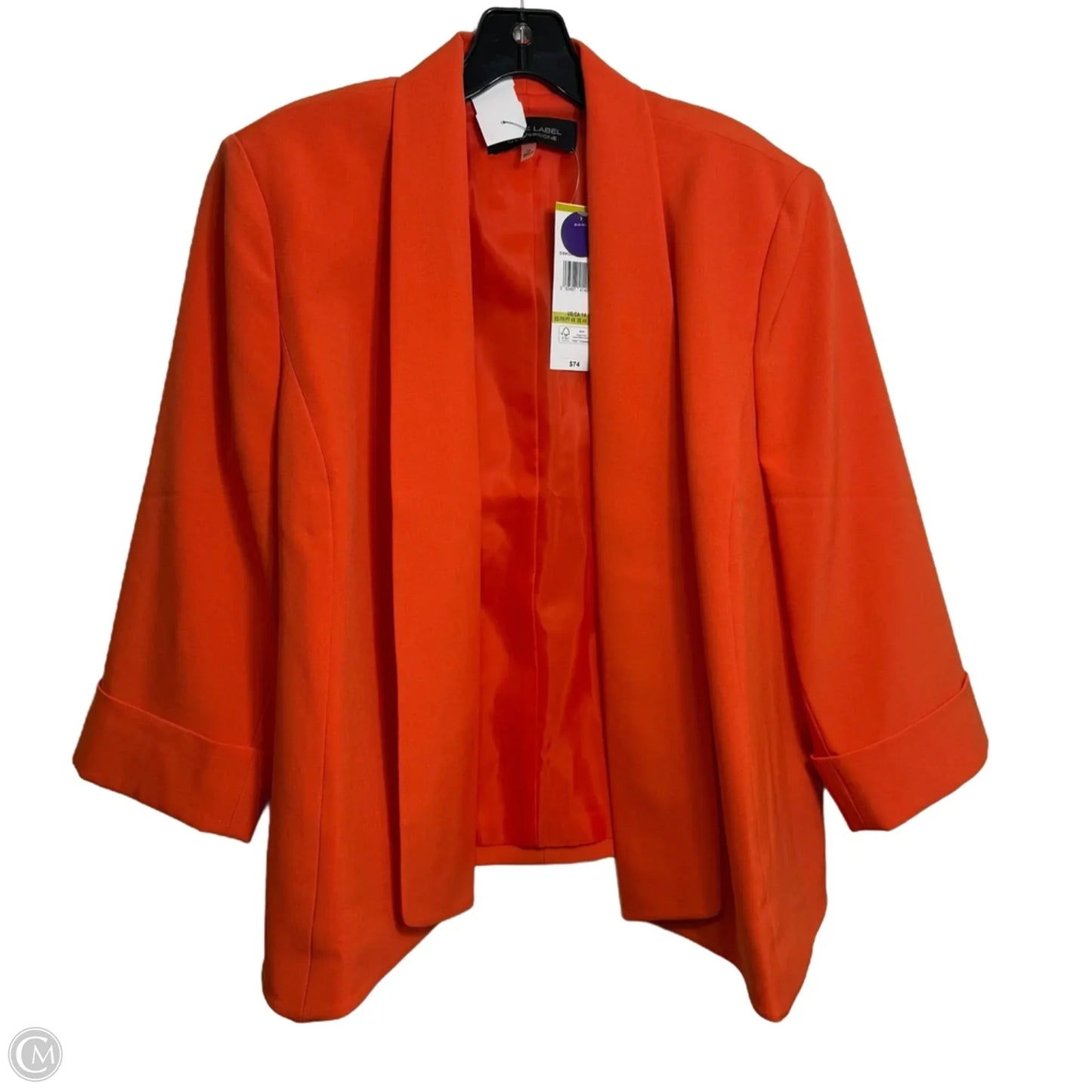 Blazer By Evan-picone In Orange, Size: 14