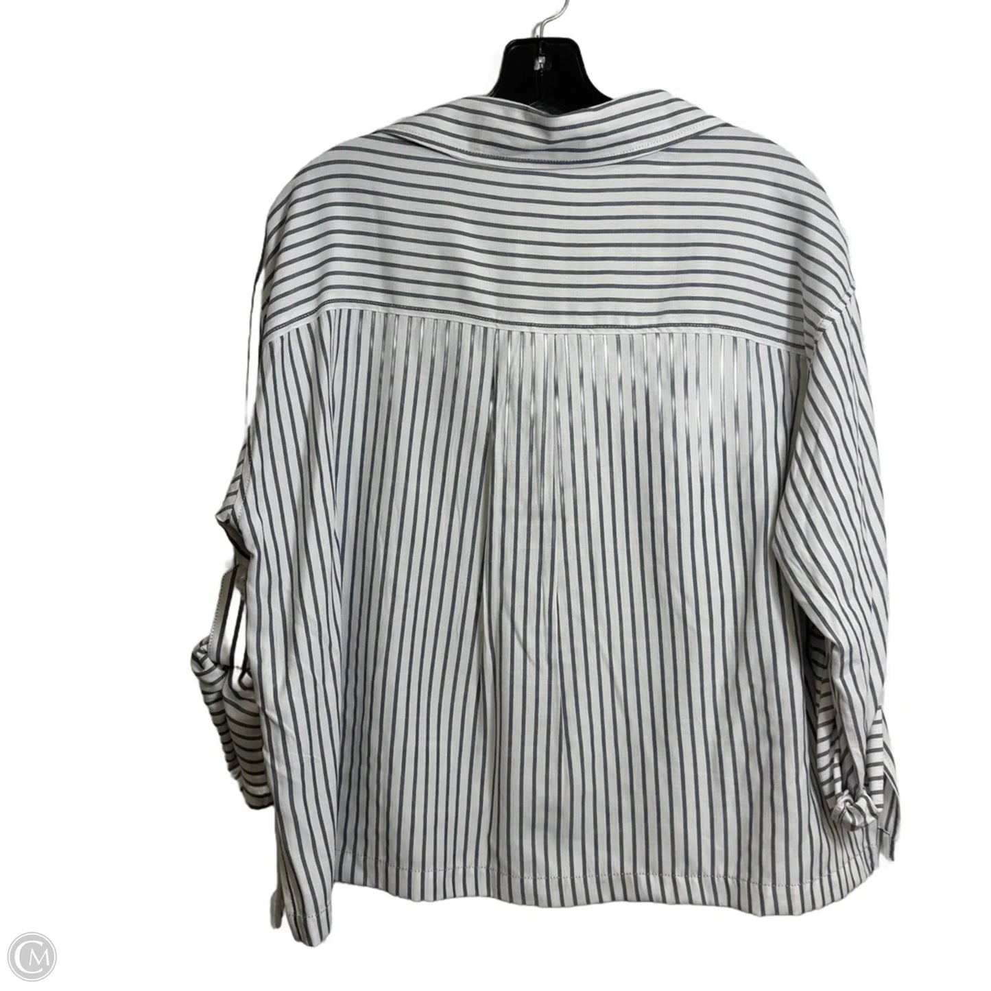 Top Long Sleeve By Max Studio In Striped Pattern, Size: M