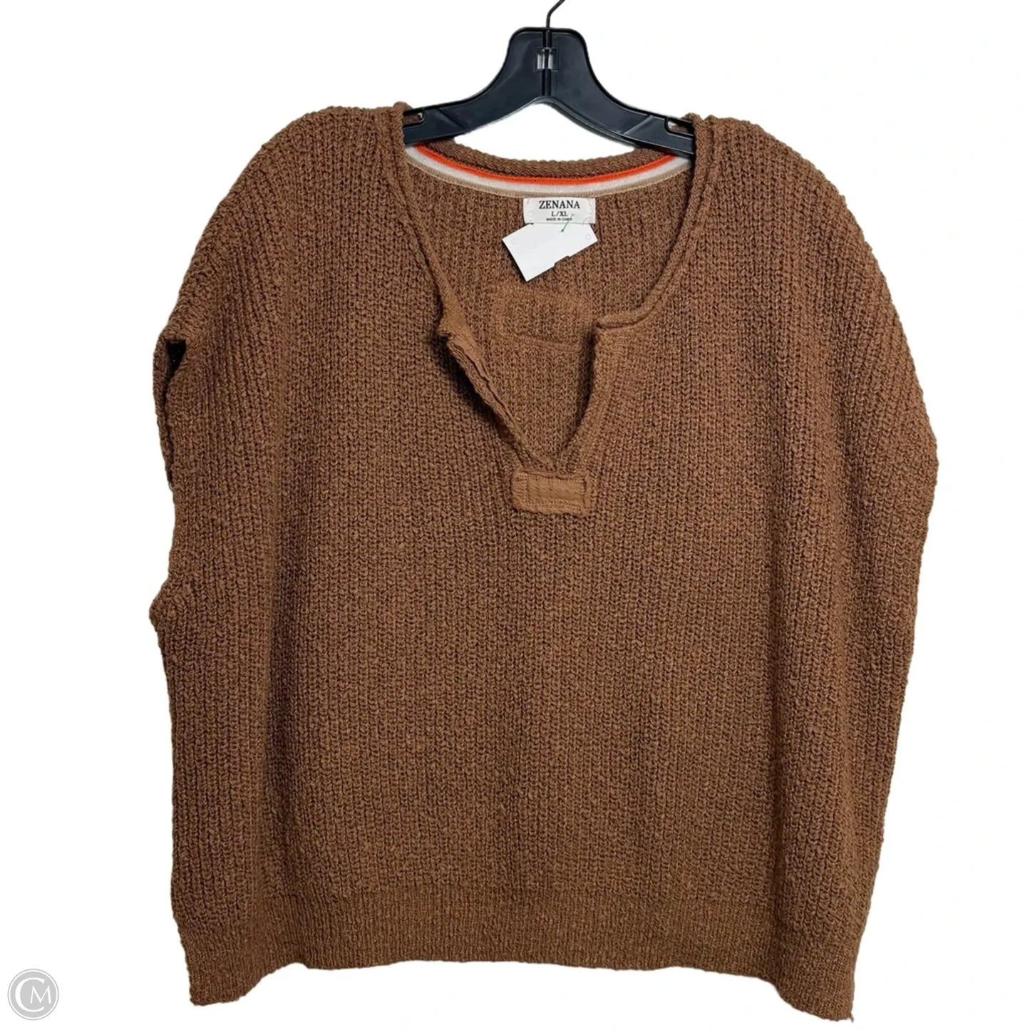 Top Sleeveless By Zenana In Brown, Size: L