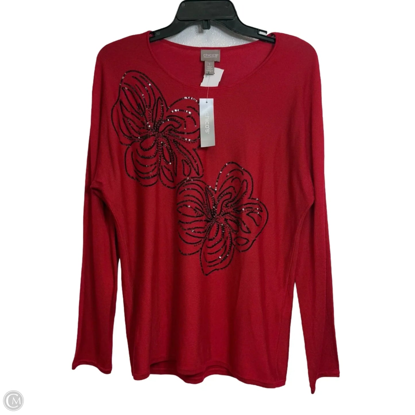Top Long Sleeve By Chicos In Red, Size: M