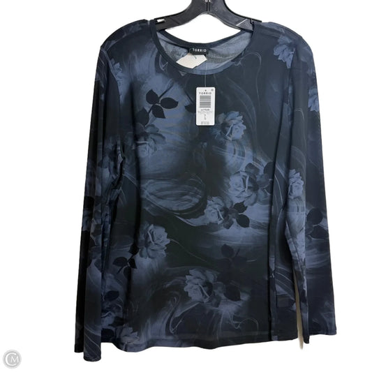 Top Long Sleeve By Torrid In Blue, Size: L