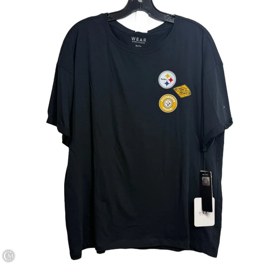 Pittsburgh Steelers Top Short Sleeve Basic By Nike Apparel In Black, Size: Xl