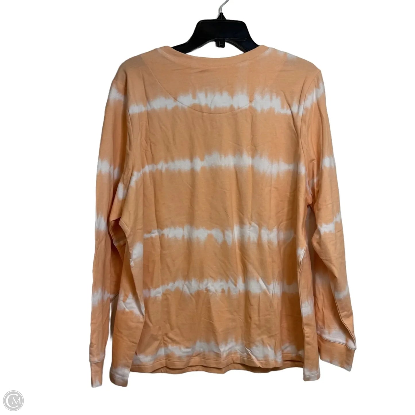 Top Long Sleeve By Denim And Co Qvc In Tie Dye Print, Size: Xl