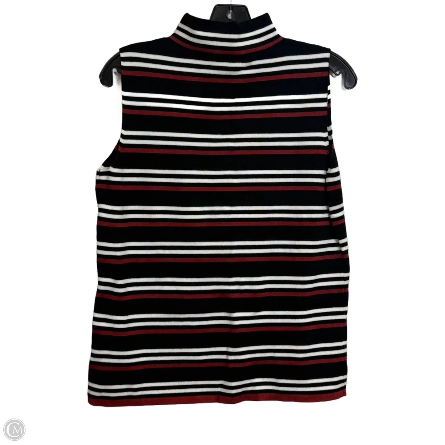 Top Sleeveless By Nine West Apparel In Striped Pattern, Size: L