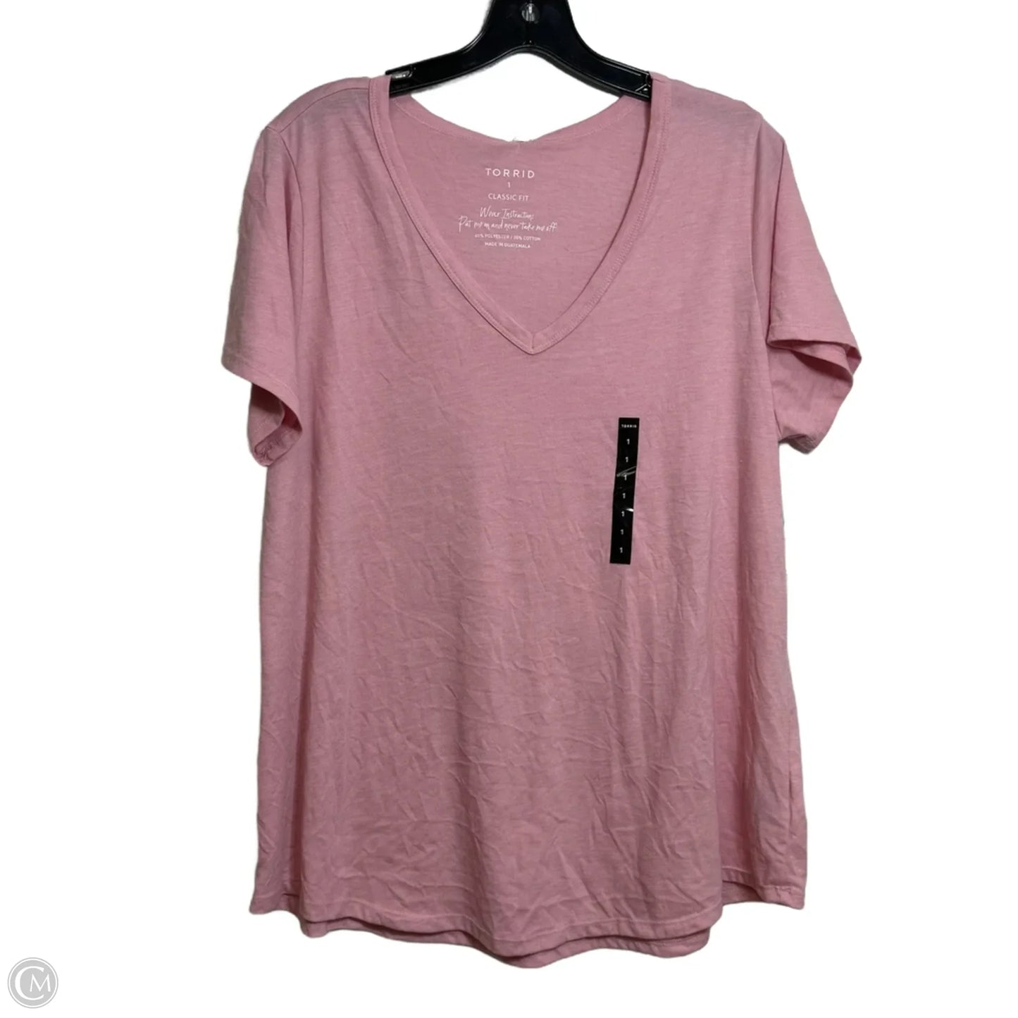Top Short Sleeve Basic By Torrid In Pink, Size: 1x