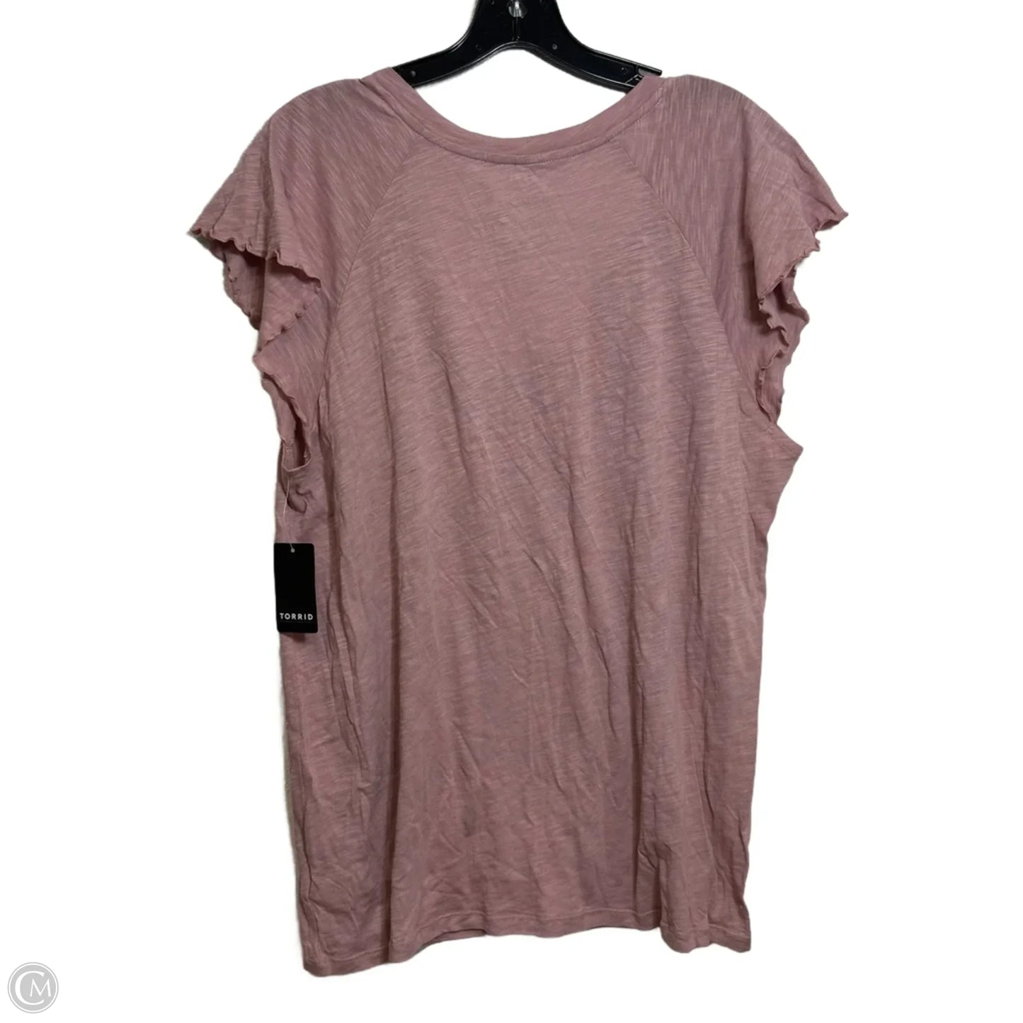Top Short Sleeve Basic By Torrid In Mauve, Size: 1x