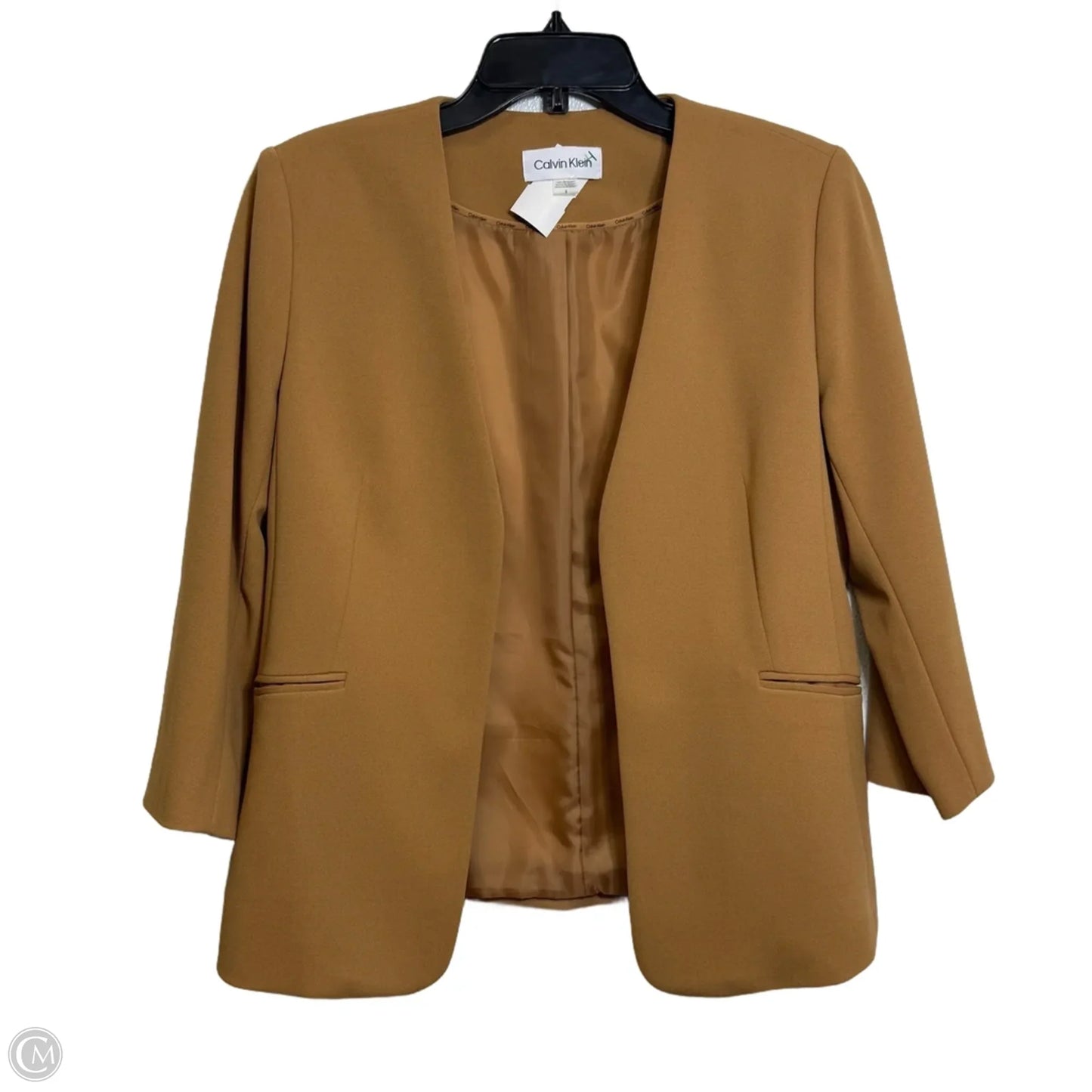 Blazer By Calvin Klein In Tan, Size: 8