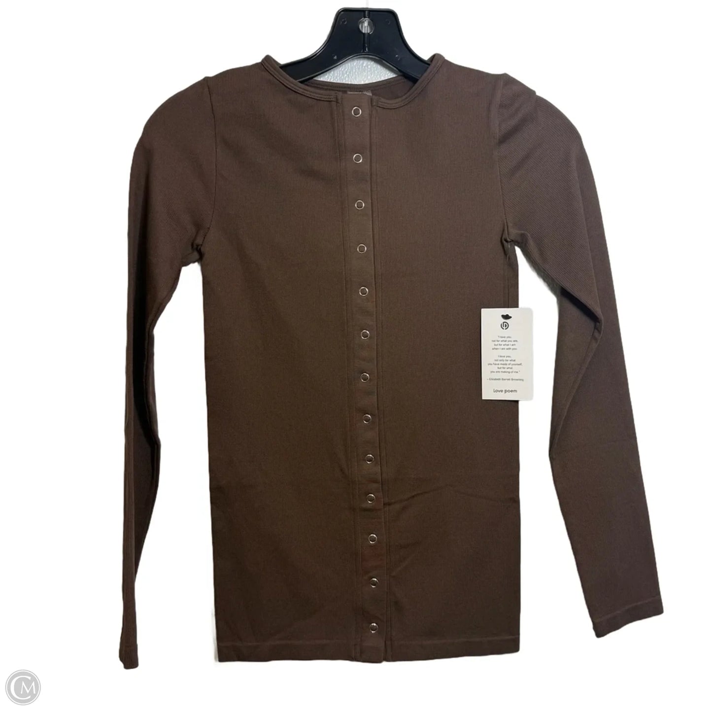 Top Long Sleeve Basic By Cmf In Brown, Size: S