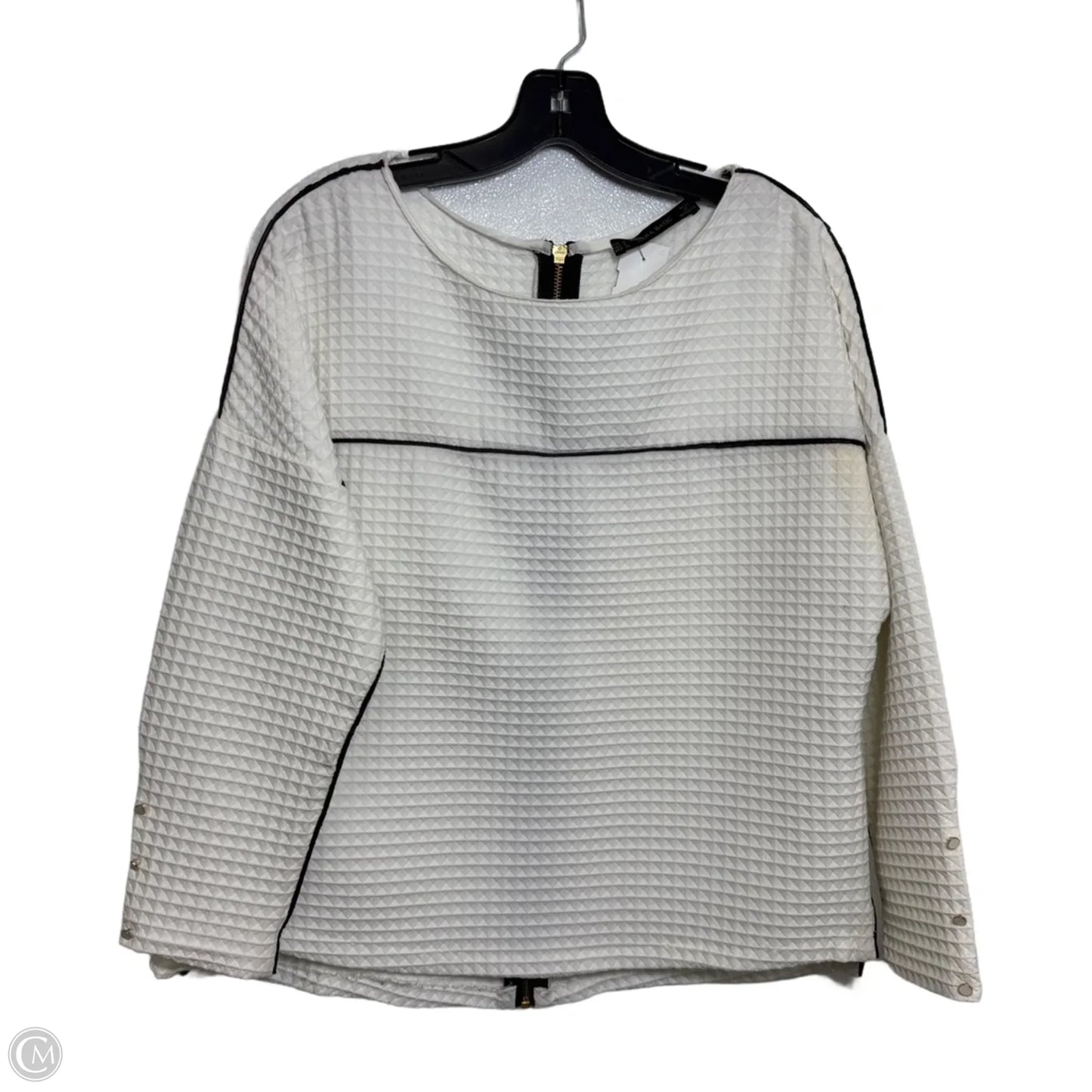 Top 3/4 Sleeve By Zara Basic In White, Size: M