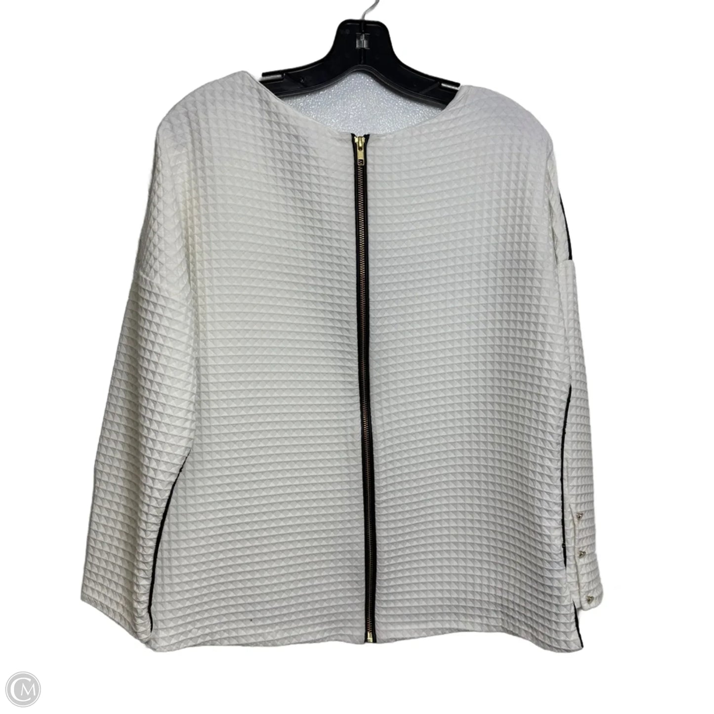 Top 3/4 Sleeve By Zara Basic In White, Size: M