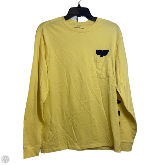 Top Long Sleeve Basic By Vineyard Vines In Yellow, Size: M