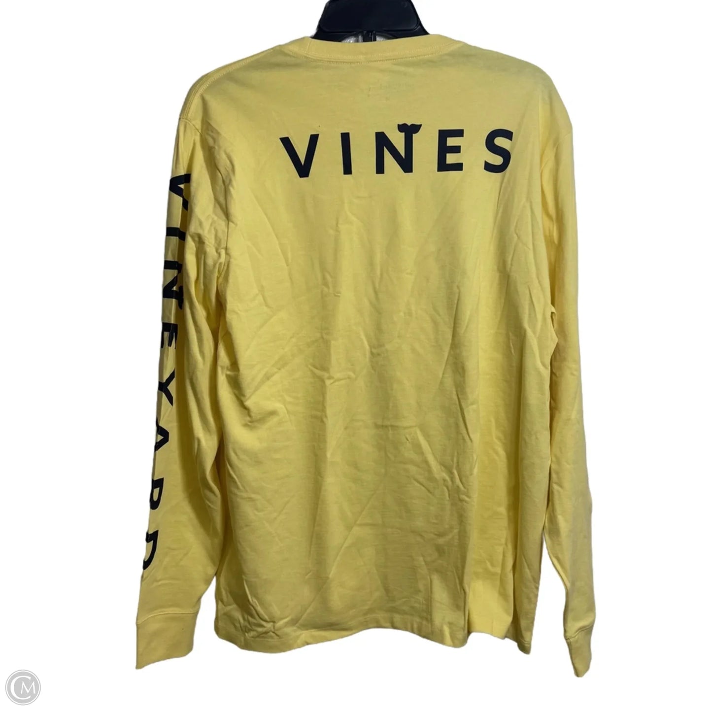 Top Long Sleeve Basic By Vineyard Vines In Yellow, Size: M