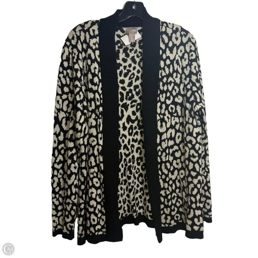 Cardigan By Chicos In Animal Print, Size: L