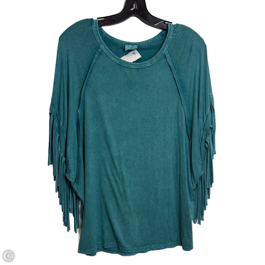 Top Short Sleeve By Cme In Aqua, Size: M