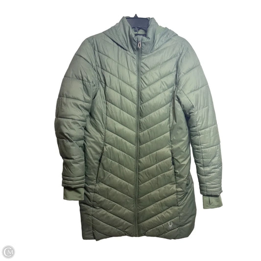 Coat Puffer & Quilted By Spyder In Green, Size: M