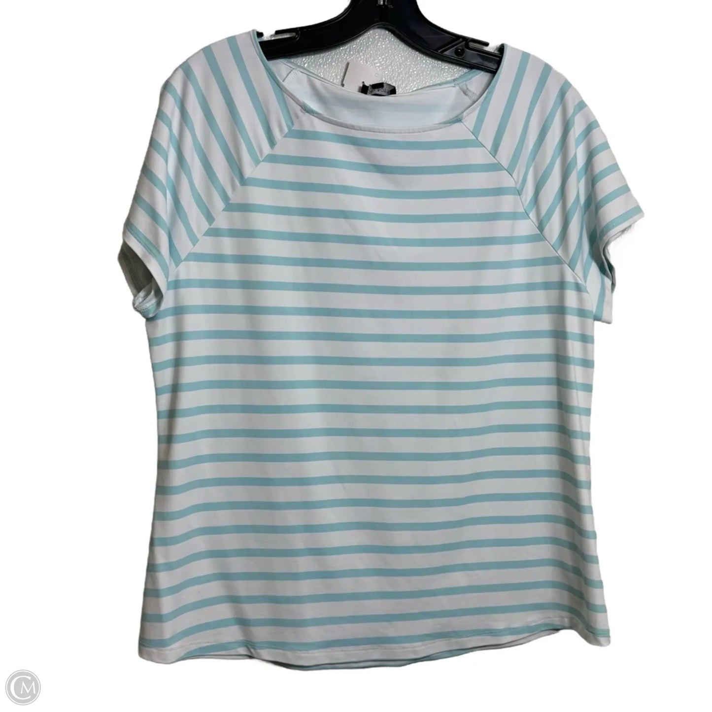 Top Short Sleeve By Talbots In Striped Pattern, Size: Xlp
