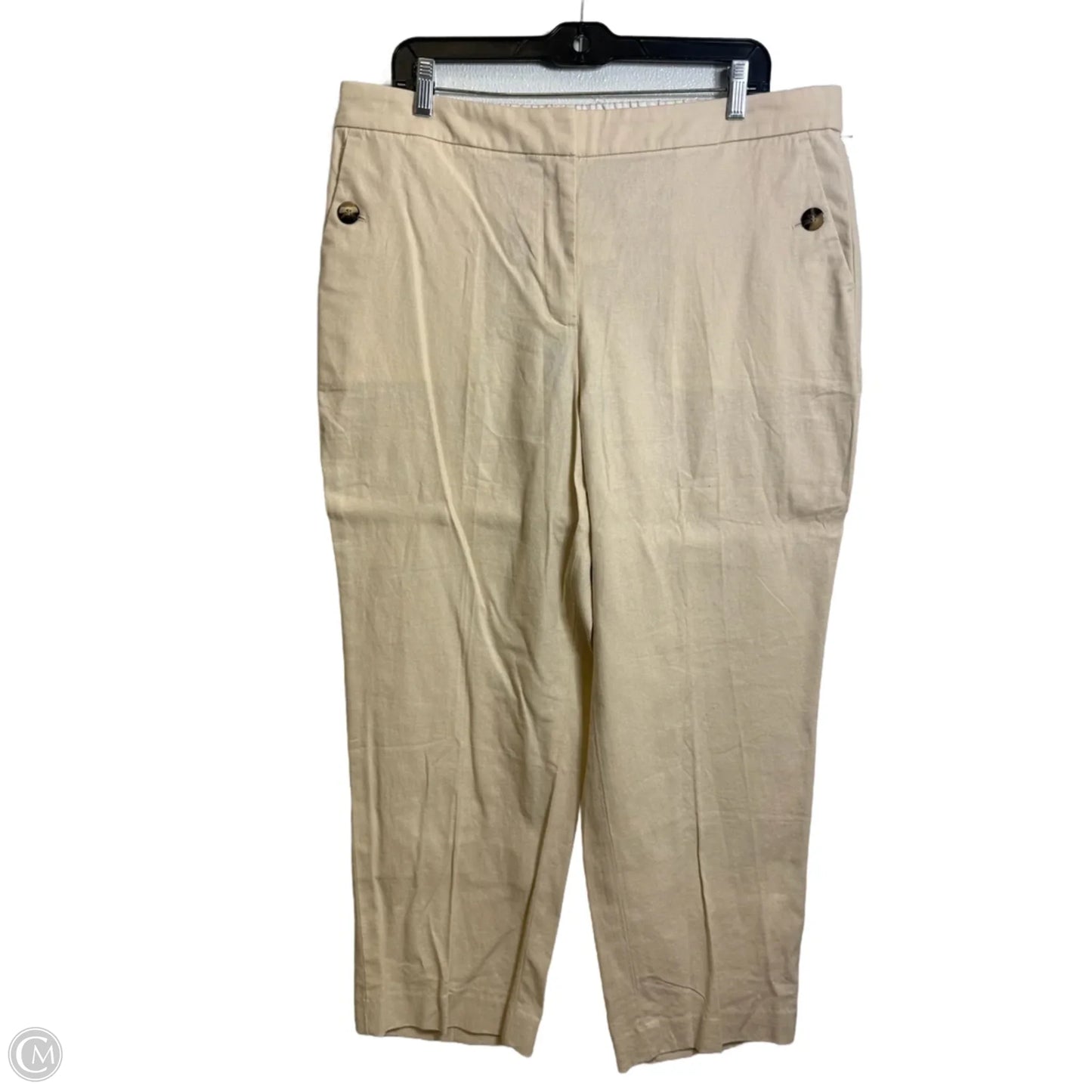 Pants Linen By J. Crew In Ivory, Size: 16