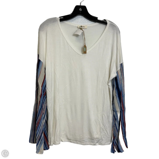 Top Long Sleeve By Adora In Ivory, Size: S