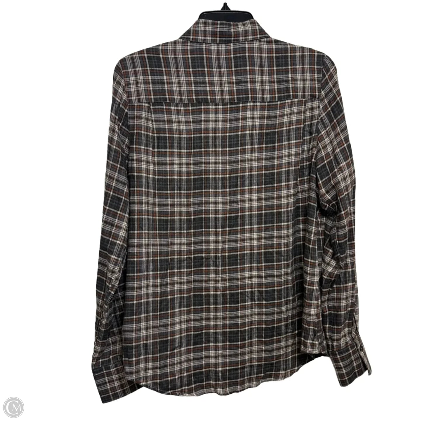 Top Long Sleeve By Beachlunchlounge In Plaid Pattern, Size: M