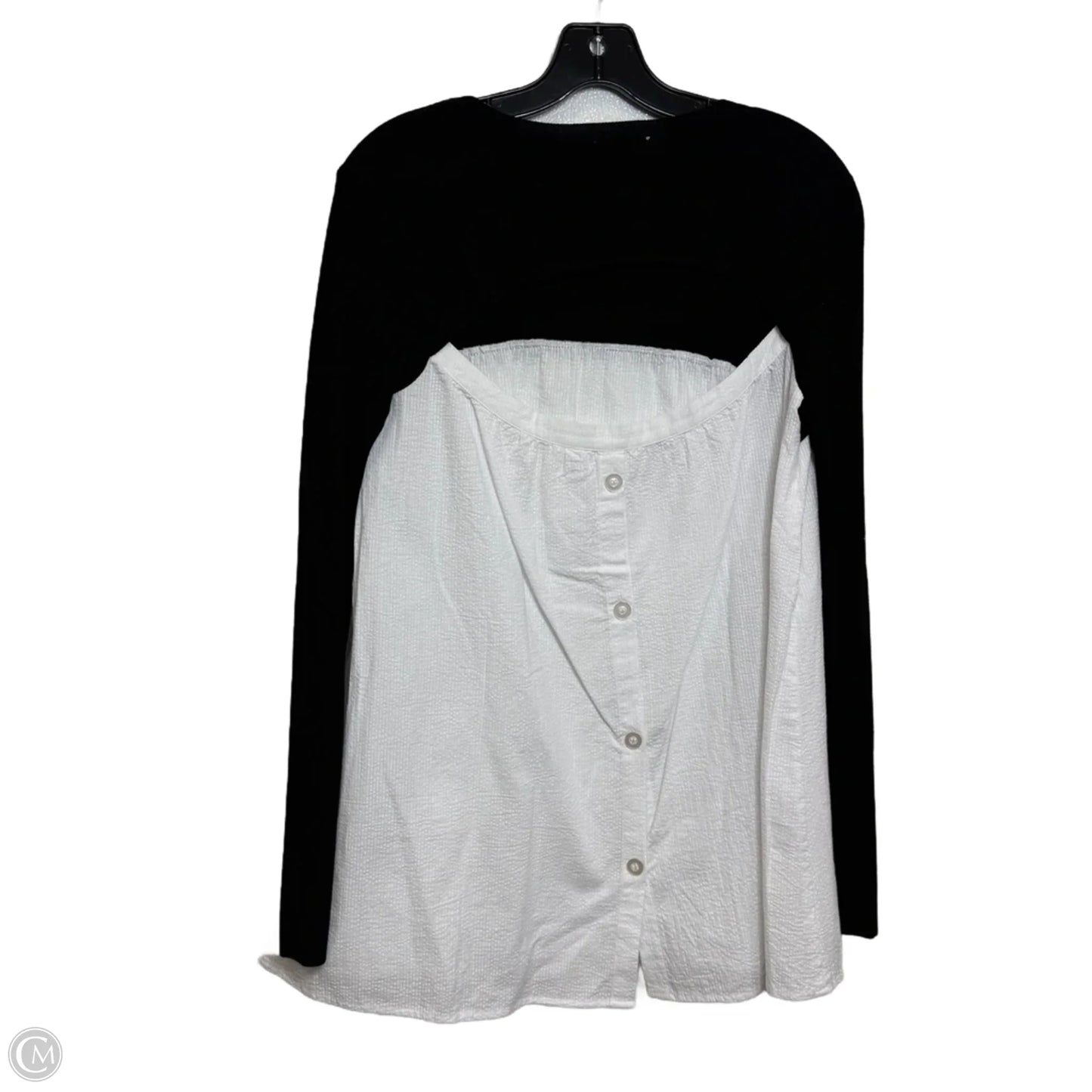 Tunic Long Sleeve By Zara In Black, Size: S