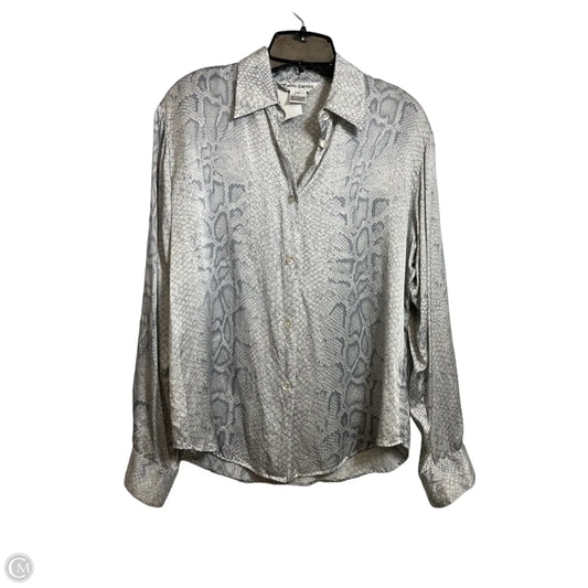 Blouse Long Sleeve By Clothes Mentor In Snakeskin Print, Size: M