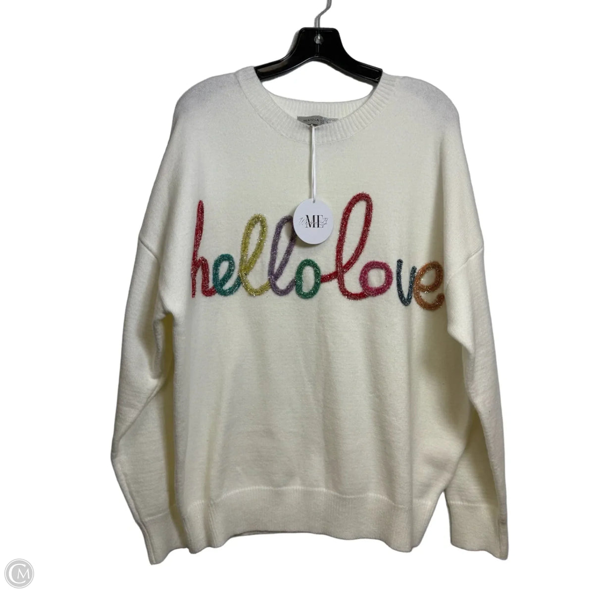 Sweater By Clothes Mentor In Ivory, Size: Xl