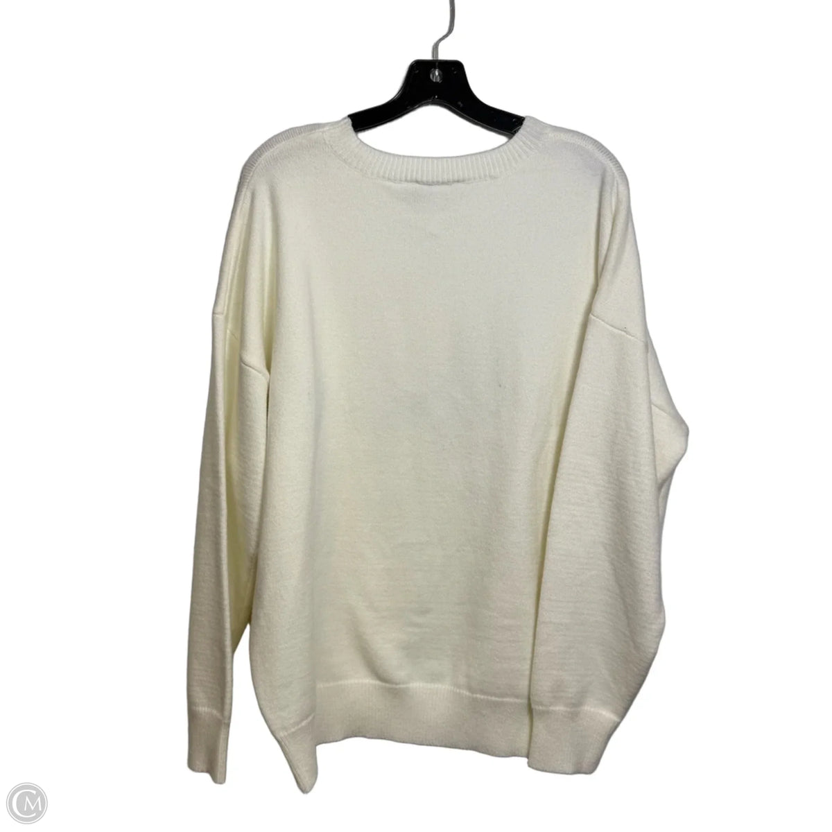 Sweater By Clothes Mentor In Ivory, Size: Xl