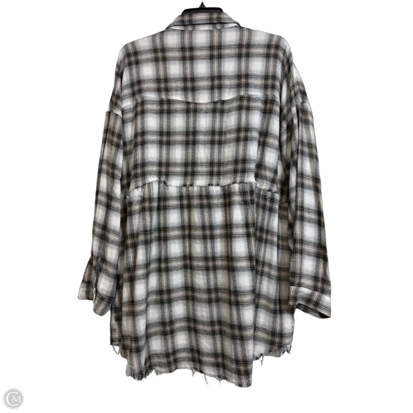 Top Long Sleeve By Fate In Plaid Pattern, Size: 1x