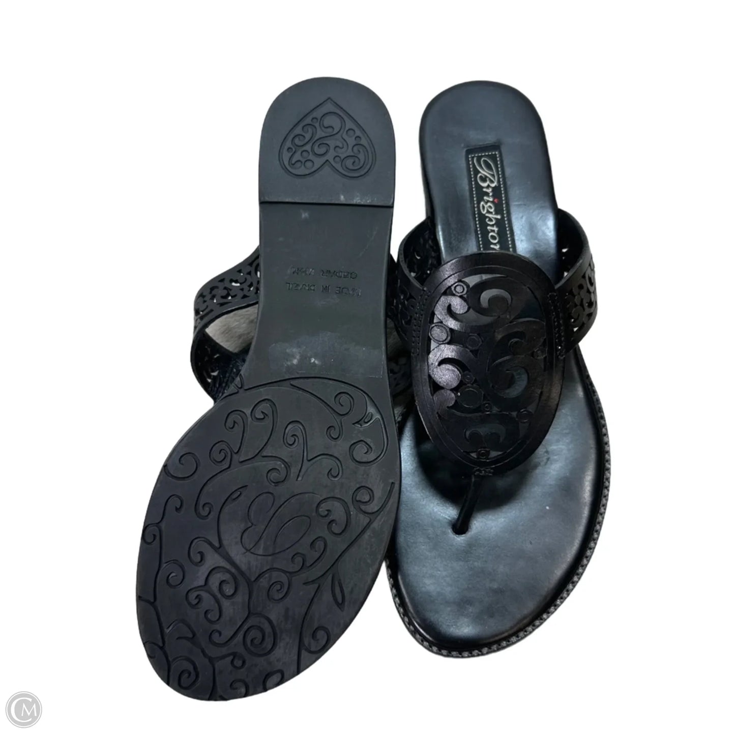 Sandals Flip Flops By Brighton In Black, Size: 7.5
