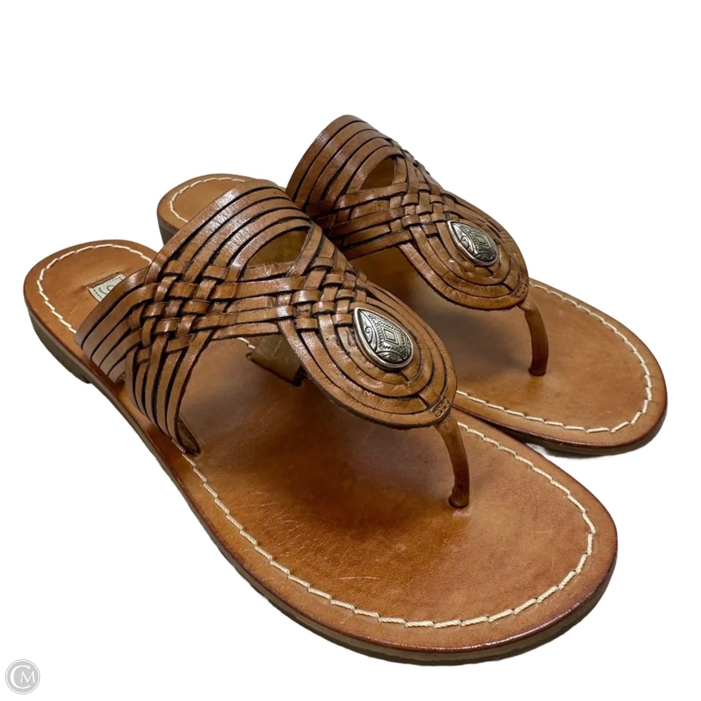 Sandals Flip Flops By Brighton In Tan, Size: 7.5