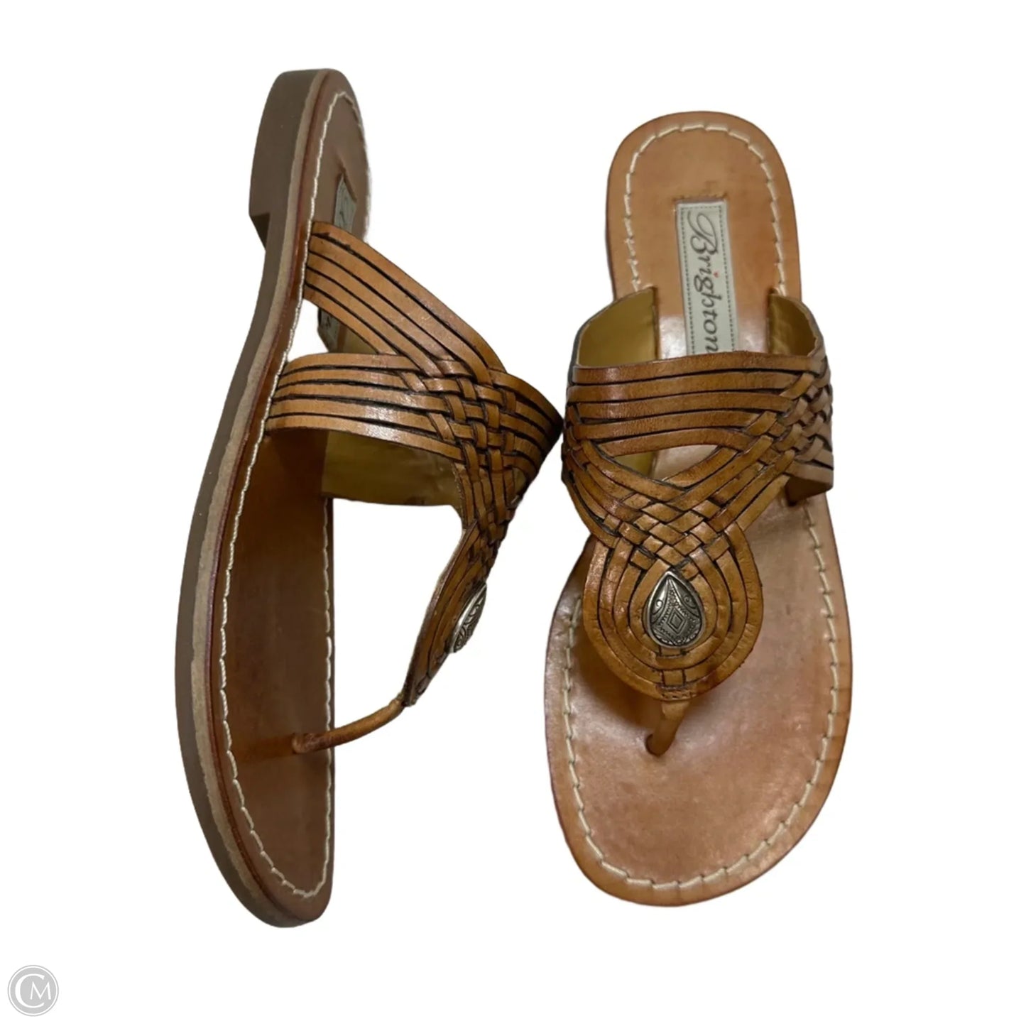 Sandals Flip Flops By Brighton In Tan, Size: 7.5