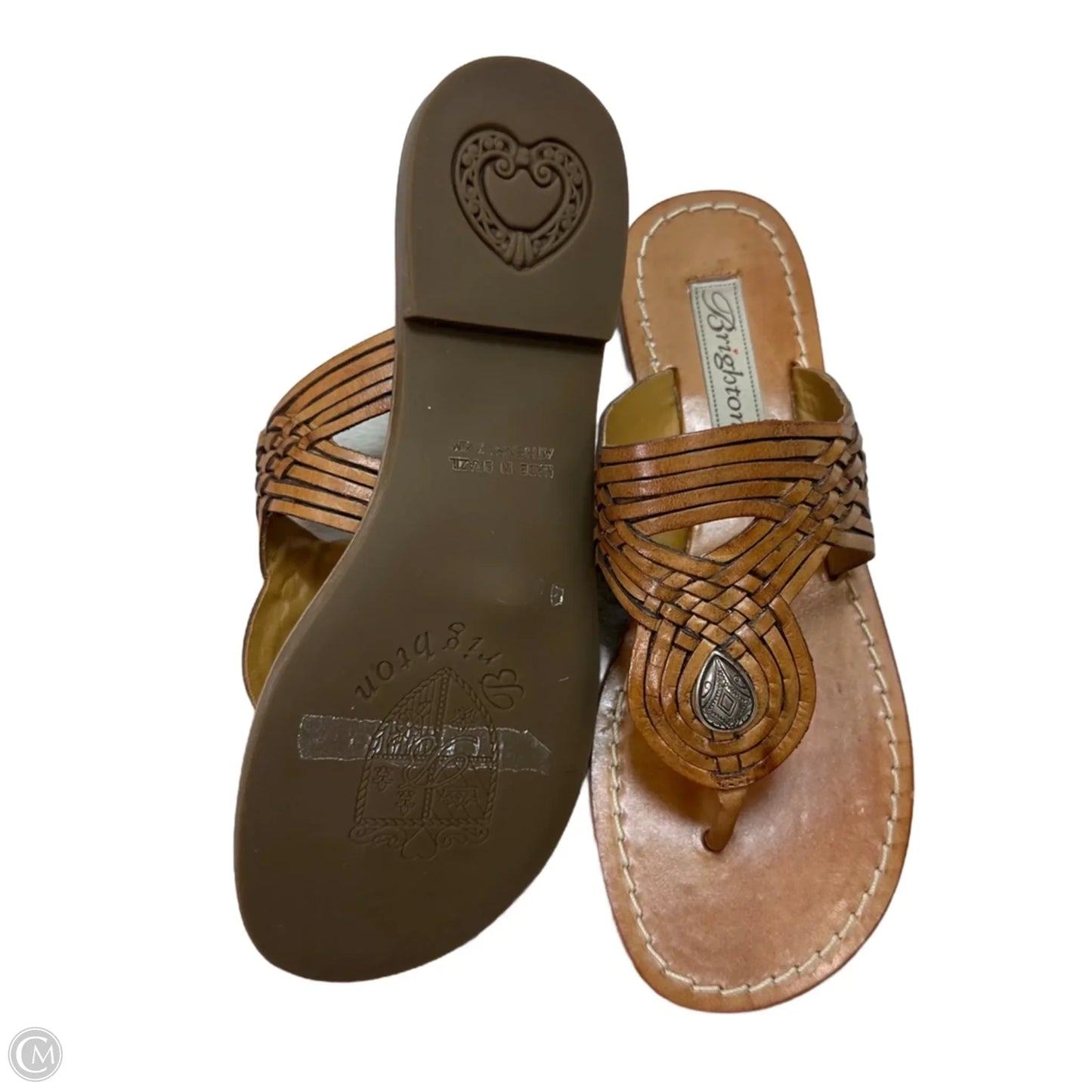 Sandals Flip Flops By Brighton In Tan, Size: 7.5